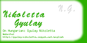 nikoletta gyulay business card